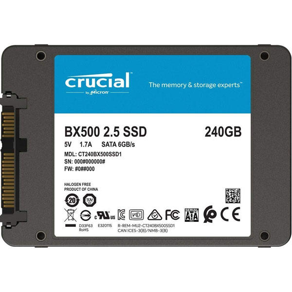 SSD 240GB Crucial SATA BX500